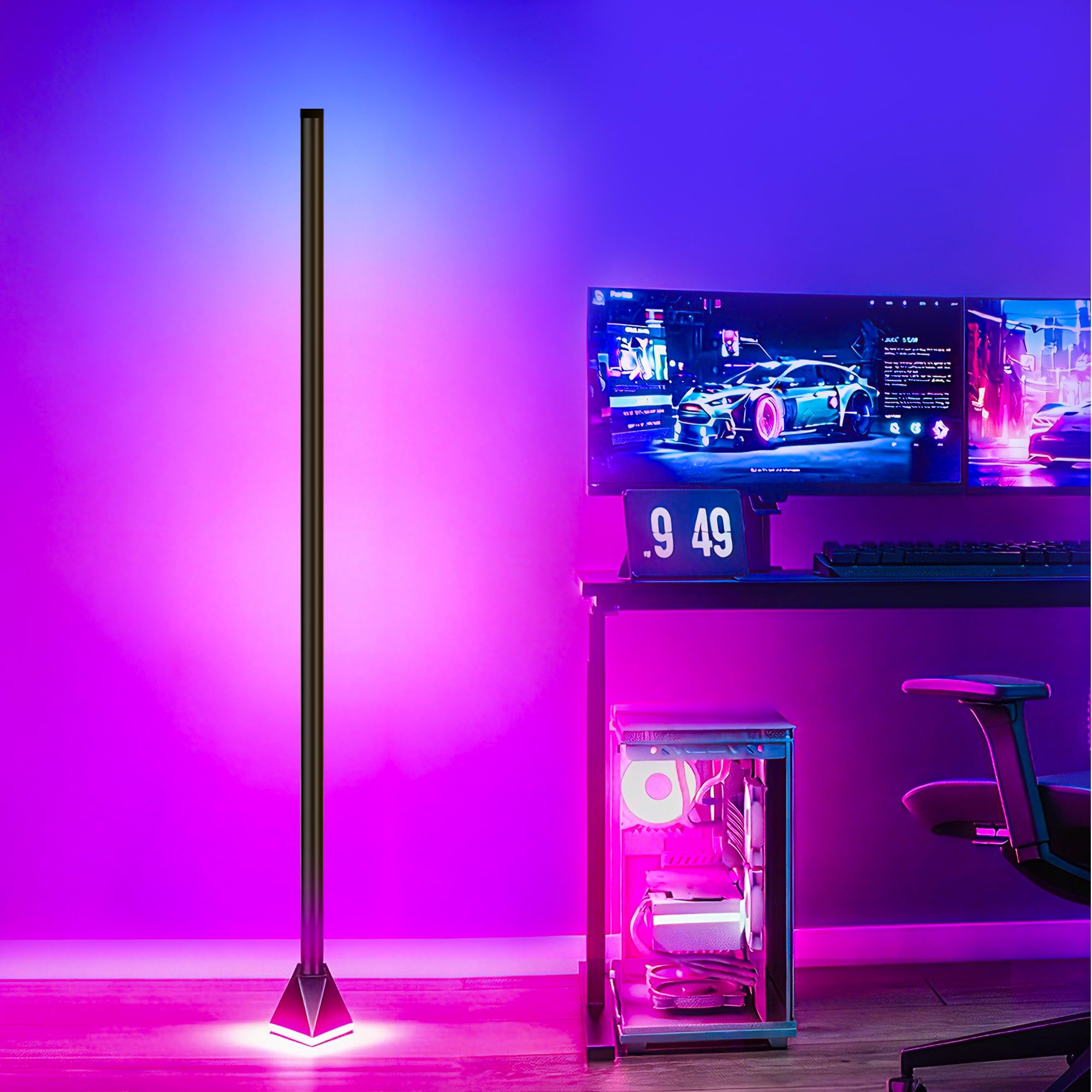 Amazon.co.jp : フロアライトコーナー RGB 間接照明 スタンドライト